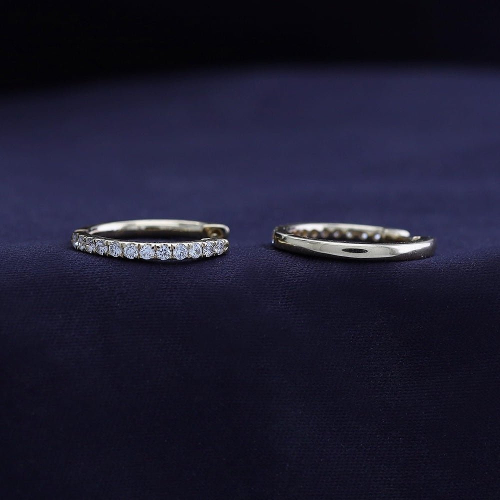Huggie Hoop Earrings For Women, 0.30 Carat Round Shape Lab Grown Diamond Wedding Bridal Hoop Earrings In 10K Solid Gold Or 925 Sterling Silver Jewelry Gifts For Her (0.30 Cttw) - Future Jewelry