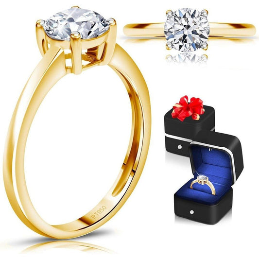IGI Certified 0.5 to 4 Carat E - F VS Clarity Lab Grown Diamond Ring - Engagement Rings for Women & Men in Solid 14k Gold/Platinum/Silver Diamond Jewelry Birthday Gifts for Her - Future Jewelry