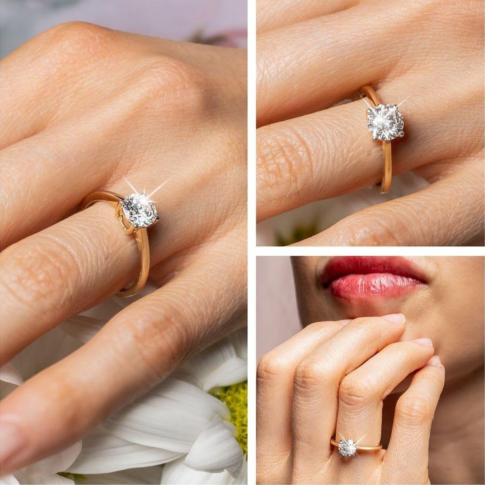 IGI Certified 0.5 to 4 Carat E - F VS Clarity Lab Grown Diamond Ring - Engagement Rings for Women & Men in Solid 14k Gold/Platinum/Silver Diamond Jewelry Birthday Gifts for Her - Future Jewelry