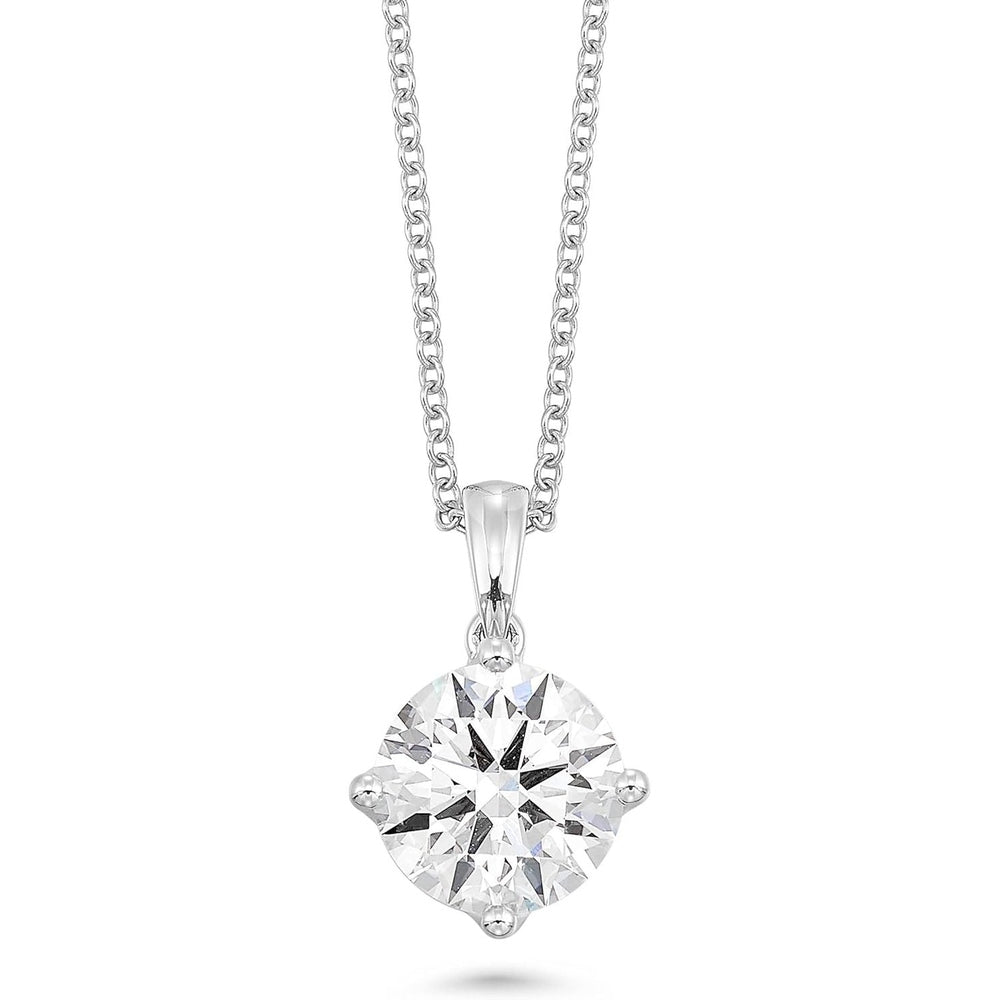 IGI Certified 1/4 to 4 Carat Round Brilliant Cut Lab Grown Diamond Solitaire Pendant Necklace for Women I 14k Gold Necklace - Future Jewelry