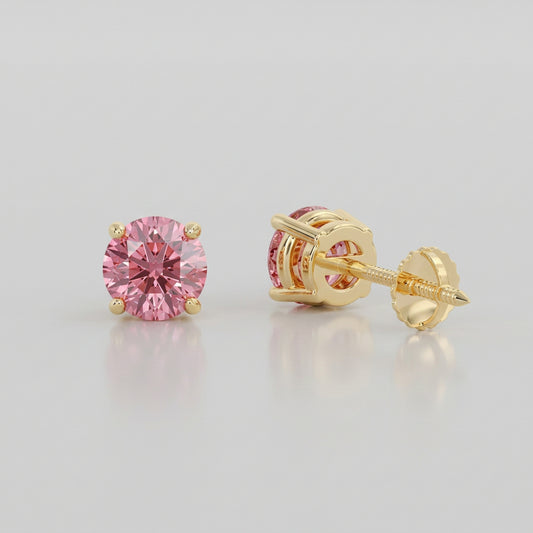 IGI Certified One Carat Lab Diamond Studs in 14K White Gold - Future Jewelry
