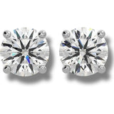 2 Carat Lab Grown Diamond Stud Earrings, 14K White Gold, IGI Certified