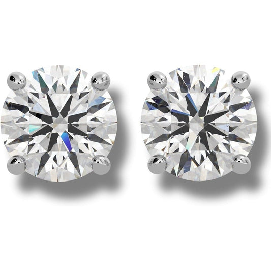 IGI Certified One Carat Lab Diamond Studs in 14K White Gold - Future Jewelry