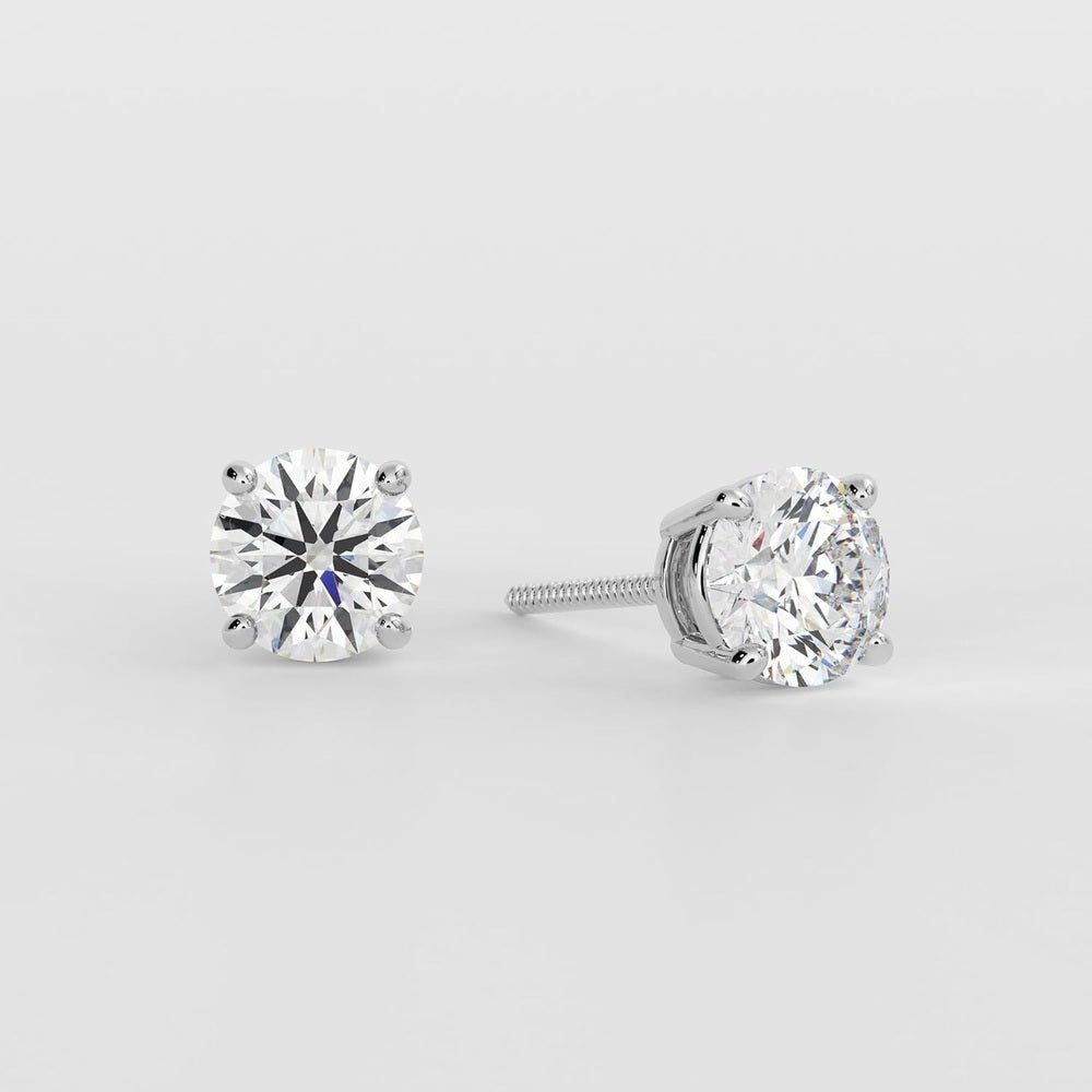 IGI Certified One Carat Lab Diamond Studs in 14K White Gold - Future Jewelry