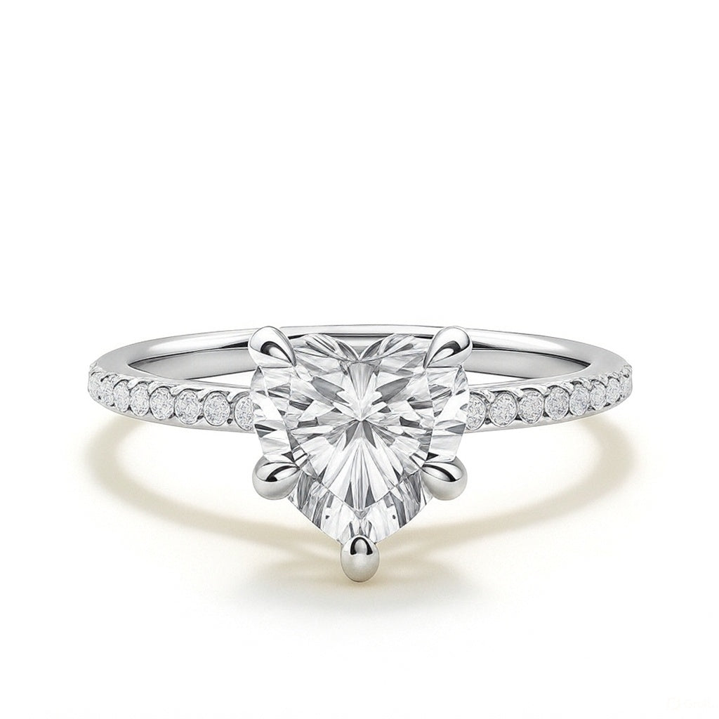 1.00 Carat Lab Grown Diamond Ring F VS2 in 14K Rose Gold