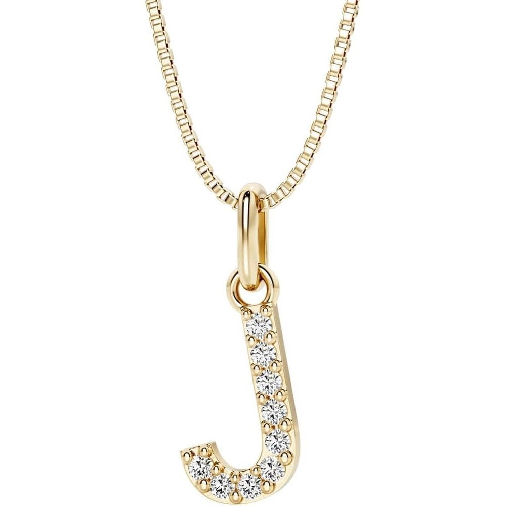 Initial Lab Grown Diamond Pendant Necklace in Silver - Future Jewelry