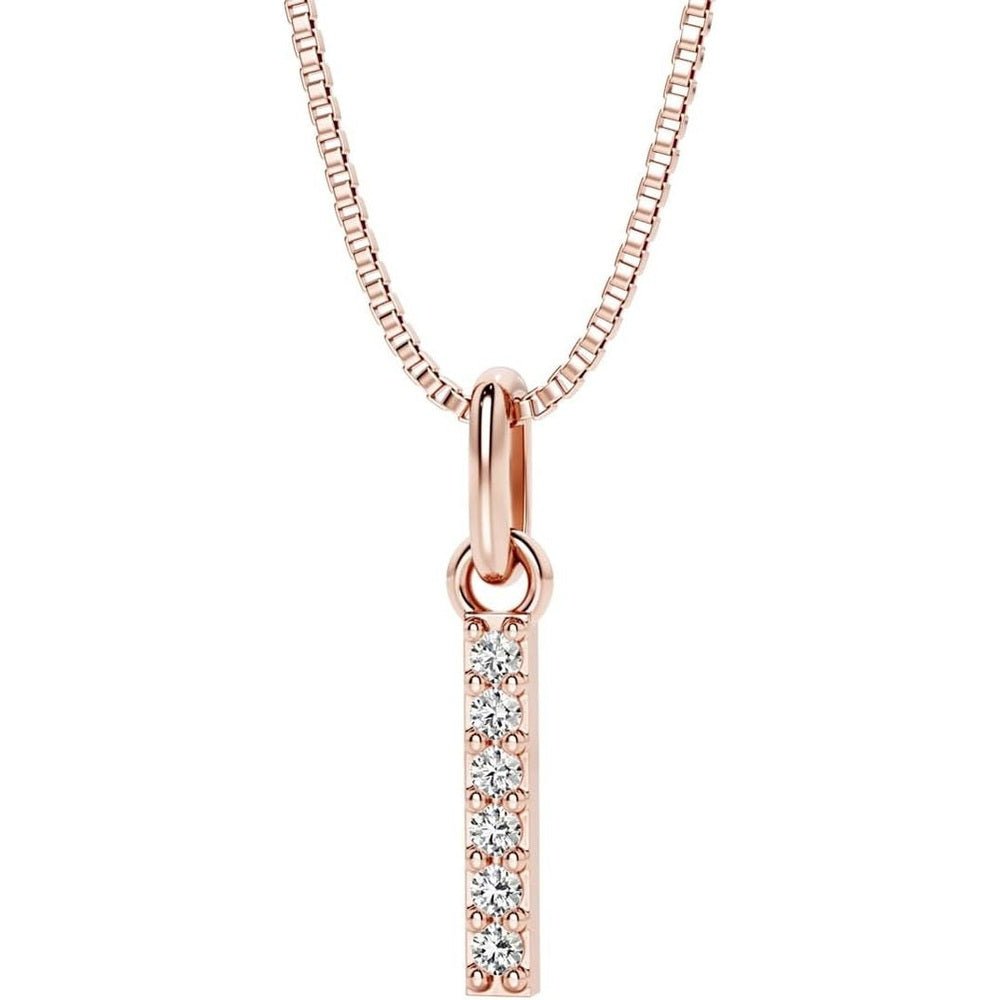 Initial Lab Grown Diamond Pendant Necklace in Silver - Future Jewelry