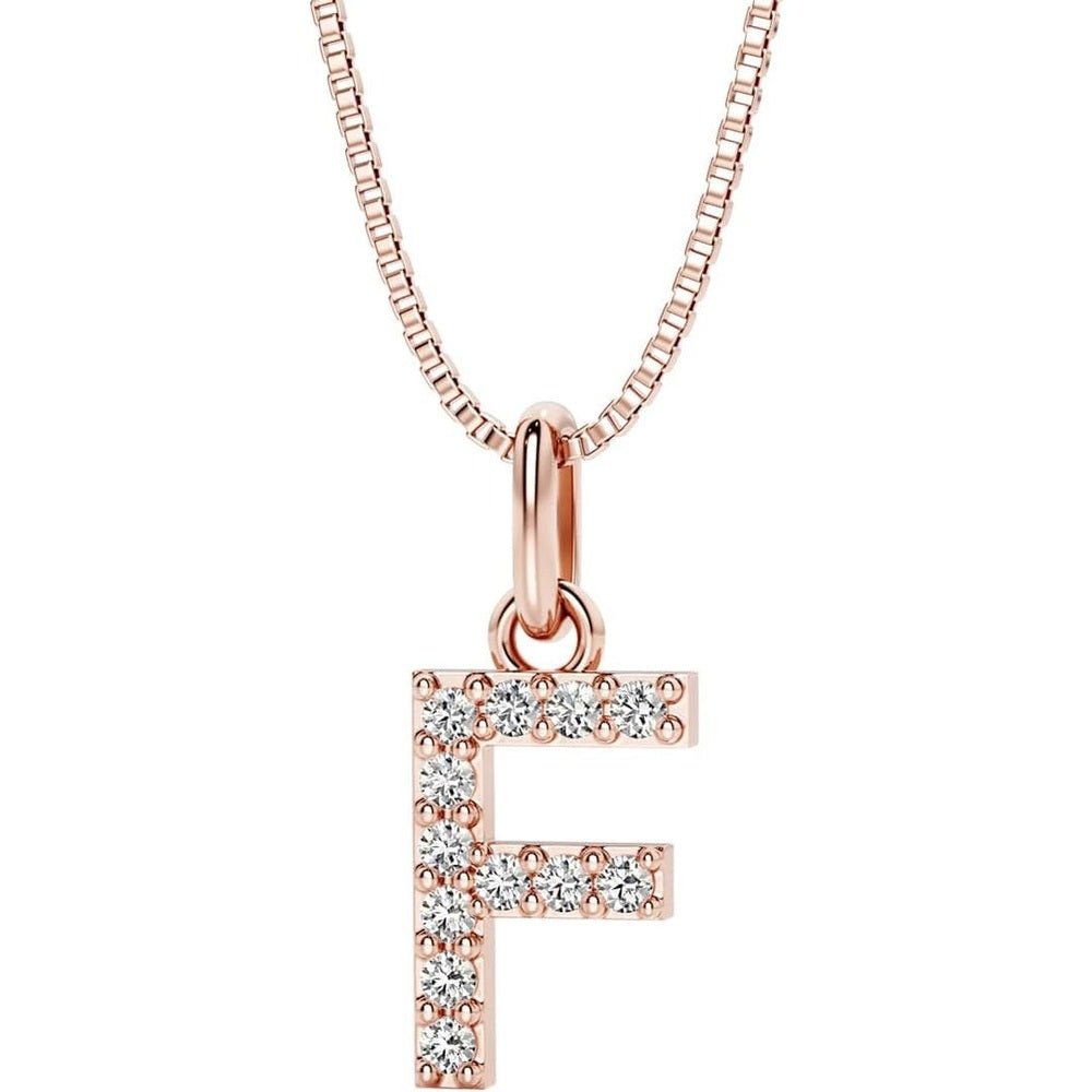 Initial Lab Grown Diamond Pendant Necklace in Silver - Future Jewelry