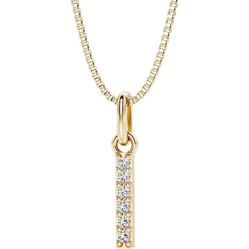 Initial Lab Grown Diamond Pendant Necklace in Silver - Future Jewelry