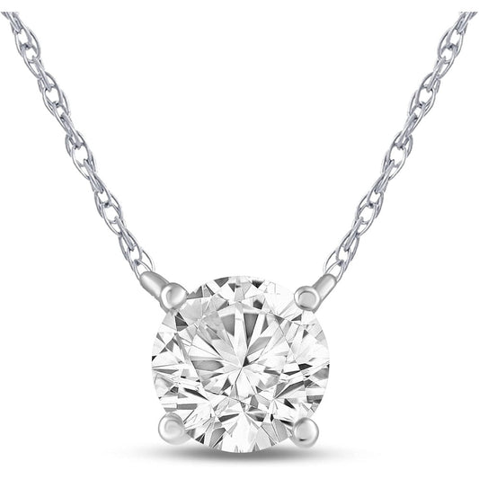 La Joya 1 Carat Diamond Necklaces for Women | GH VS/SI Lab Grown Solitaire Diamond Necklace Pendants | Solid Gold Chain Included | Variety of Shapes to Choose From - Future Jewelry
