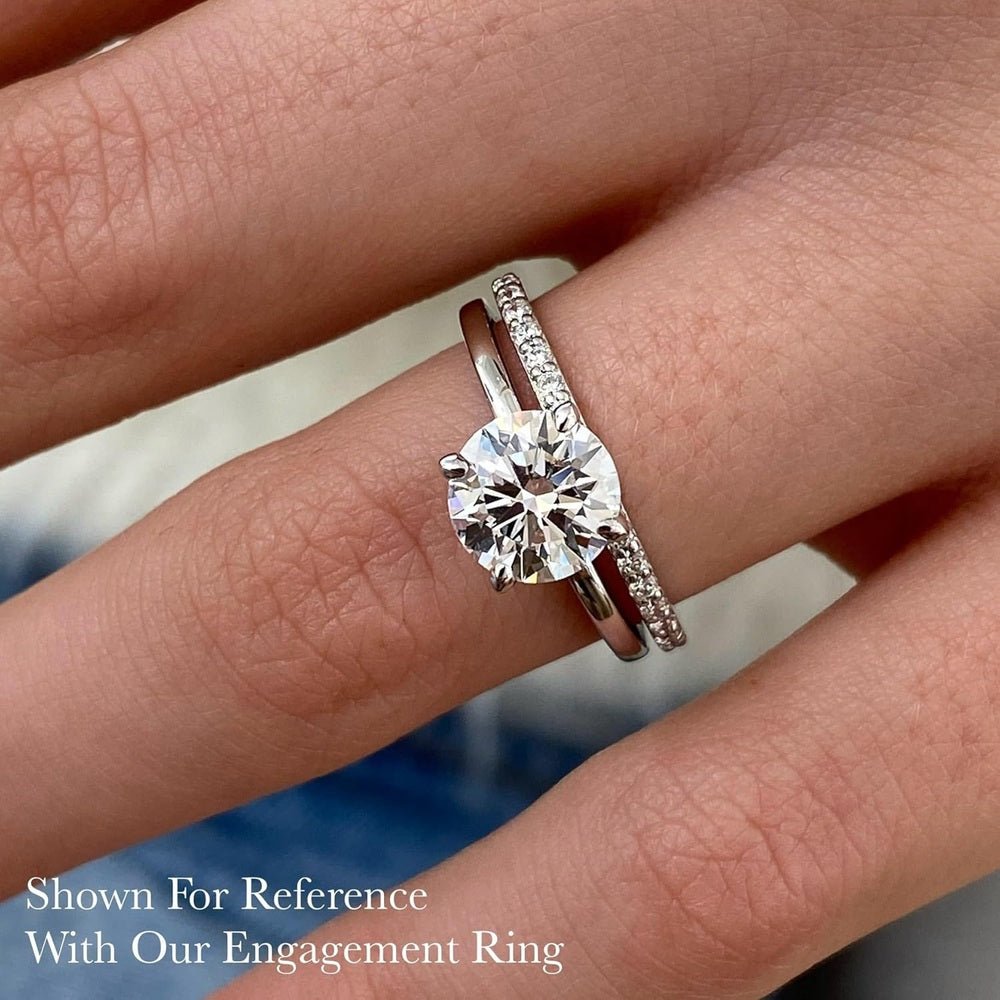 Lab Diamond Engagement Ring Set in 14K White Gold - Future Jewelry