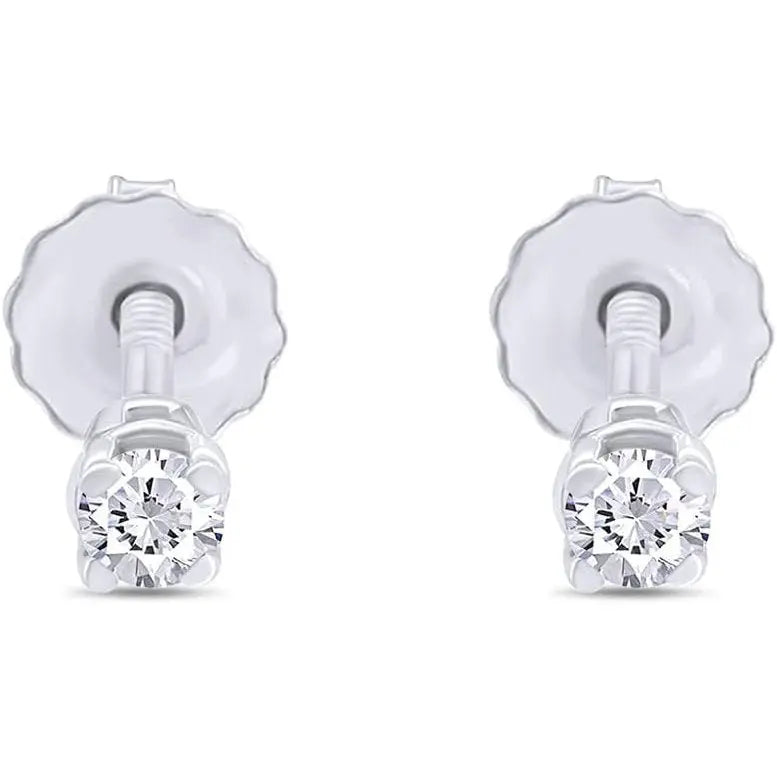 Lab Diamond Stud Earrings 0.04-0.25 Carat Round Cut - Future Jewelry