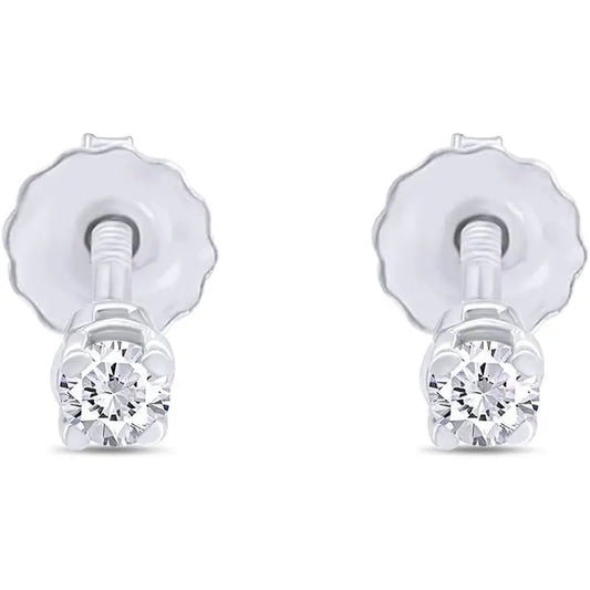 Lab Diamond Stud Earrings 0.04-0.25 Carat Round Cut - Future Jewelry