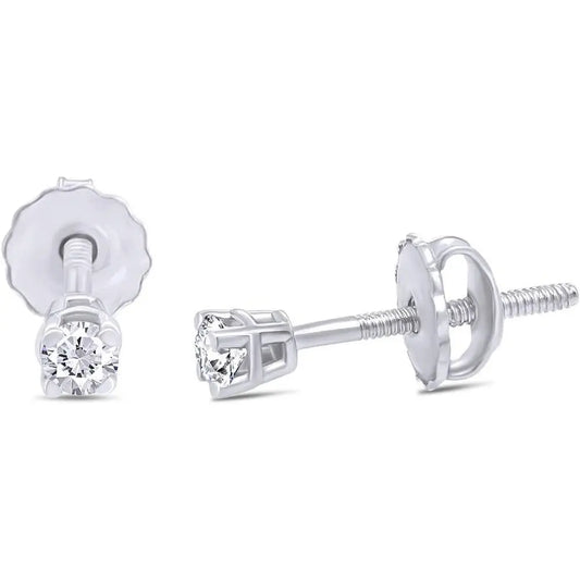 Lab Diamond Stud Earrings 0.04-0.25 Carat Round Cut - Future Jewelry