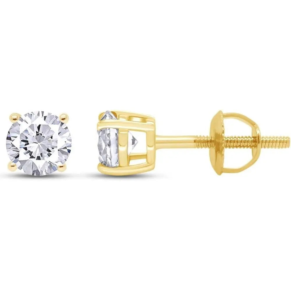 Lab Diamond Stud Earrings 0.04-0.25 Carat Round Cut - Future Jewelry