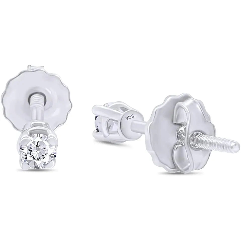 Lab Diamond Stud Earrings 0.04-0.25 Carat Round Cut - Future Jewelry