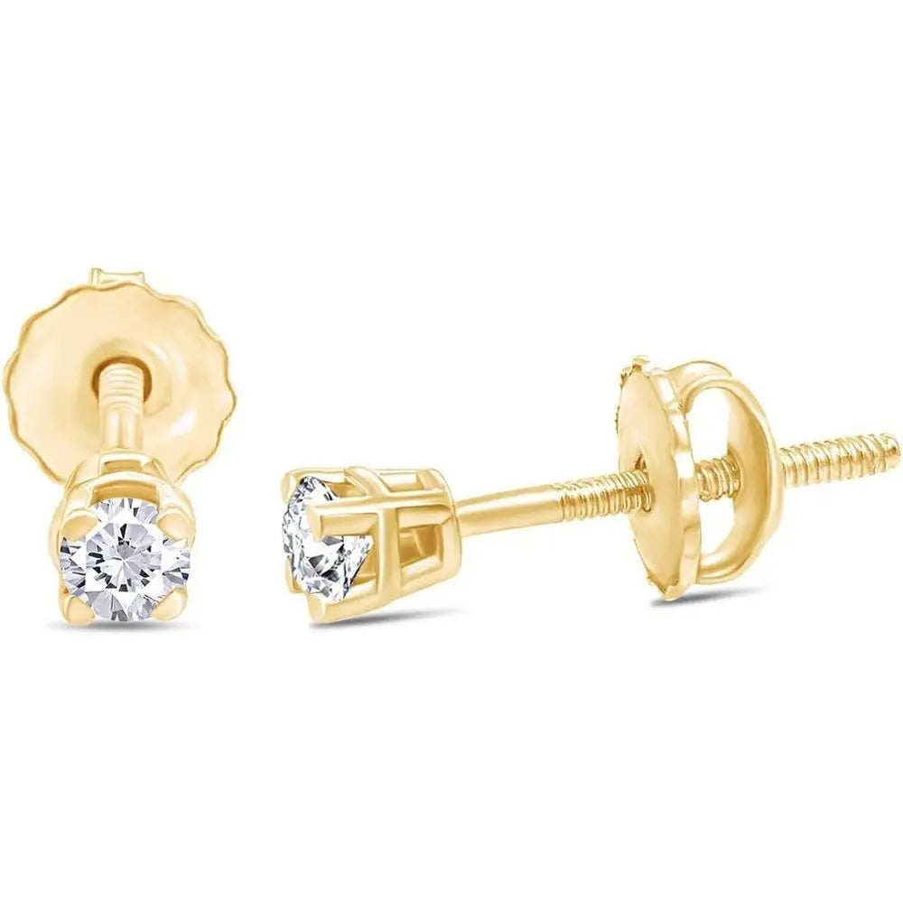 Lab Diamond Stud Earrings 0.04-0.25 Carat Round Cut - Future Jewelry