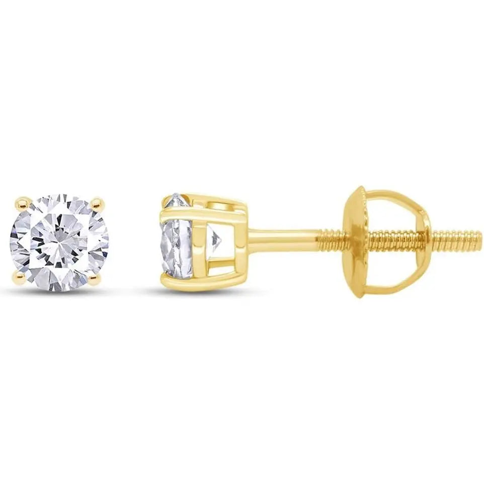 Lab Diamond Stud Earrings 0.04-0.25 Carat Round Cut - Future Jewelry