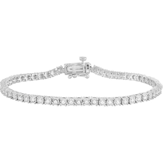 Lab Diamond Tennis Bracelet in Sterling Silver for Women - Future Jewelry
