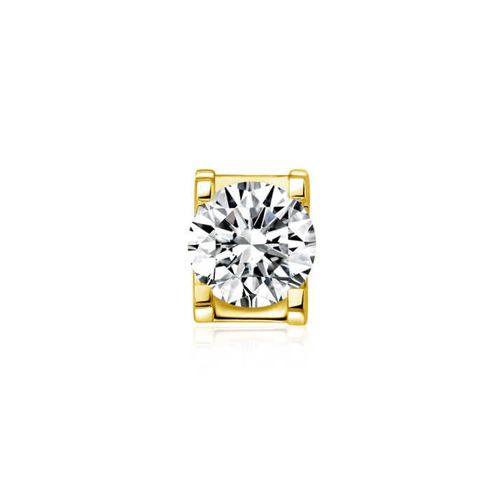 Lab Grown Brilliant Cut Diamond Earrings in 18K Gold - Future Jewelry