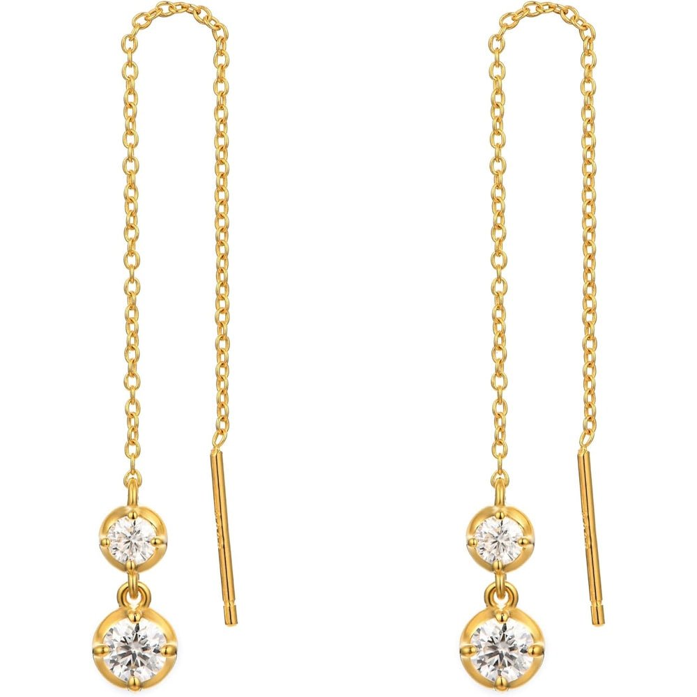 Lab Grown Diamond and Gem Hoop Earrings in Silver - Future Jewelry