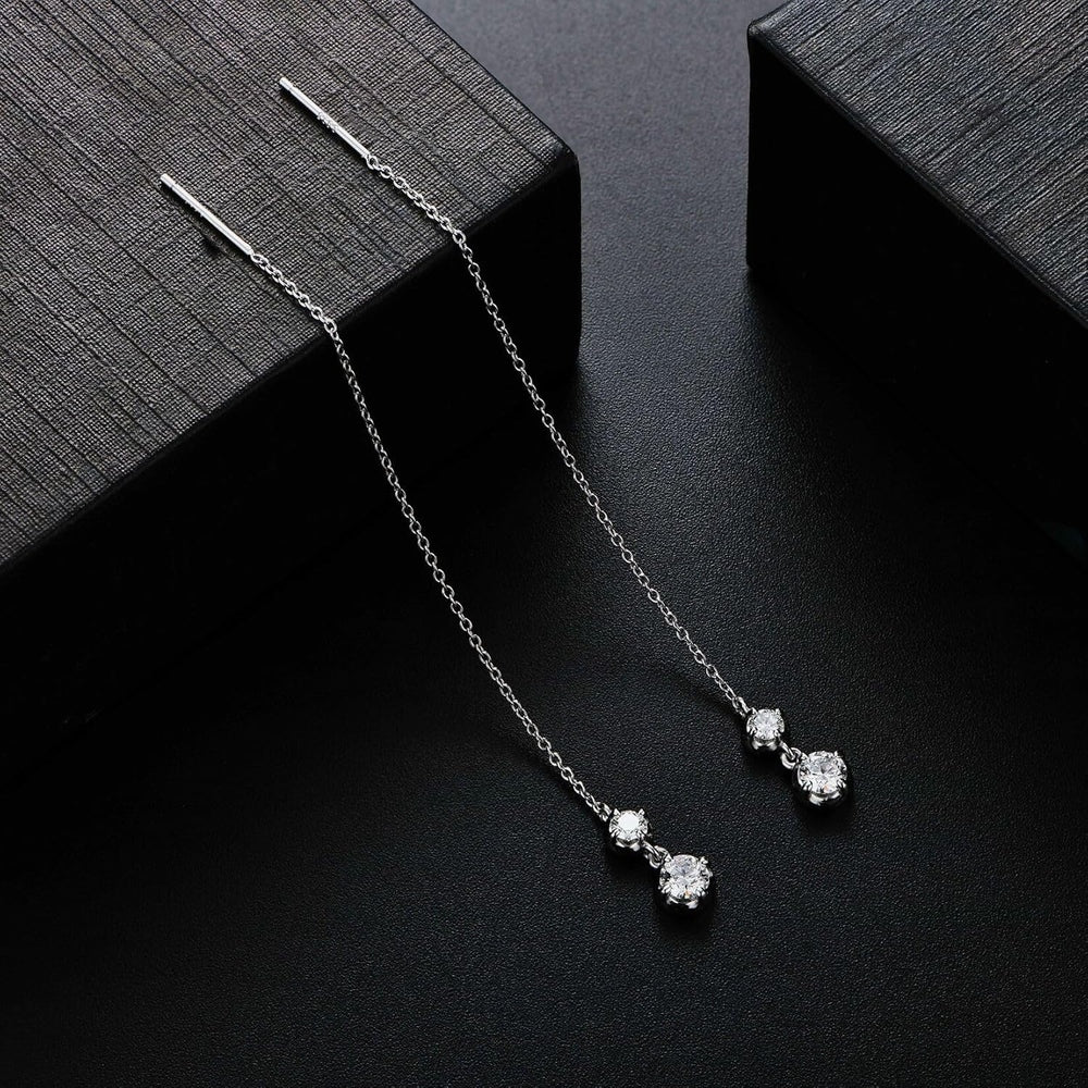 Lab Grown Diamond and Gem Hoop Earrings in Silver - Future Jewelry