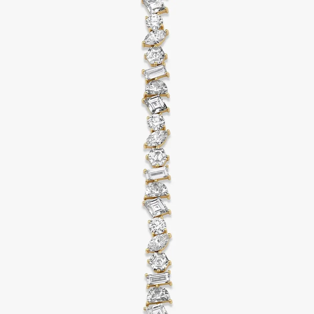 Celestial Radiance Lab-Grown Diamond Bracelet – 19 Total Carat Weight, 14K Yellow Gold, Ethical & Brilliantly Crafted