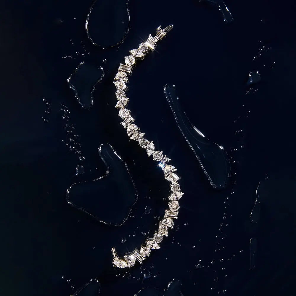 Celestial Radiance Lab-Grown Diamond Bracelet – 19 Total Carat Weight, 14K Yellow Gold, Ethical & Brilliantly Crafted