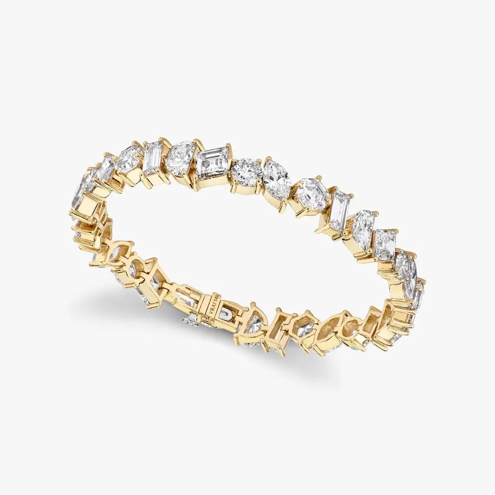 Celestial Radiance Lab-Grown Diamond Bracelet – 19 Total Carat Weight, 14K Yellow Gold, Ethical & Brilliantly Crafted