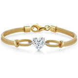 Lab Grown Diamond Bracelet, 18K Two Tone Gold