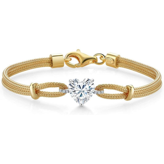 Lab Grown Diamond Bracelet in 18K 2 - Tone Gold for Women - Future Jewelry
