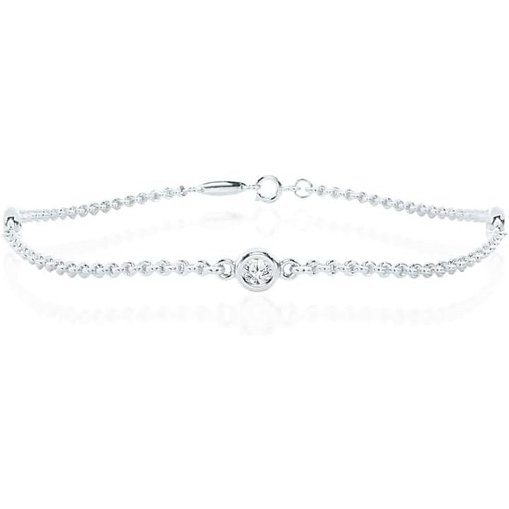 Lab Grown Diamond Bracelets for Women | 1/4 - 1 Carat White Gold Silver Adjustable Bolo Diamond Bracelet - Future Jewelry