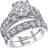 Lab Grown Diamond Bridal Set, Solid Gold