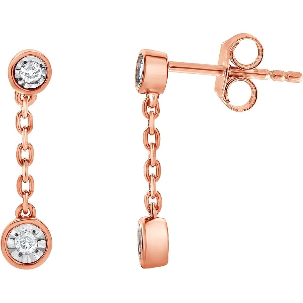 Lab Grown Diamond Chain Dangle Earrings in Silver - Future Jewelry
