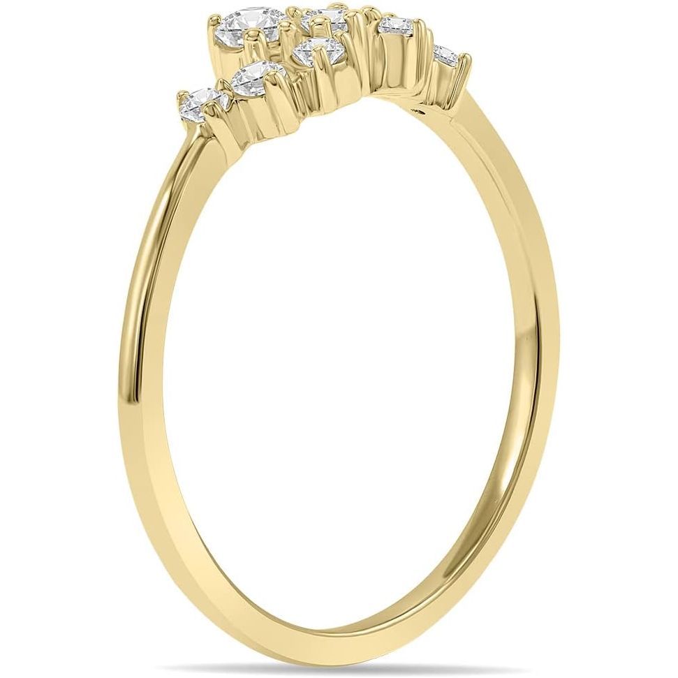 Lab Grown Diamond Cluster Ring in 14K White or Yellow Gold - Future Jewelry