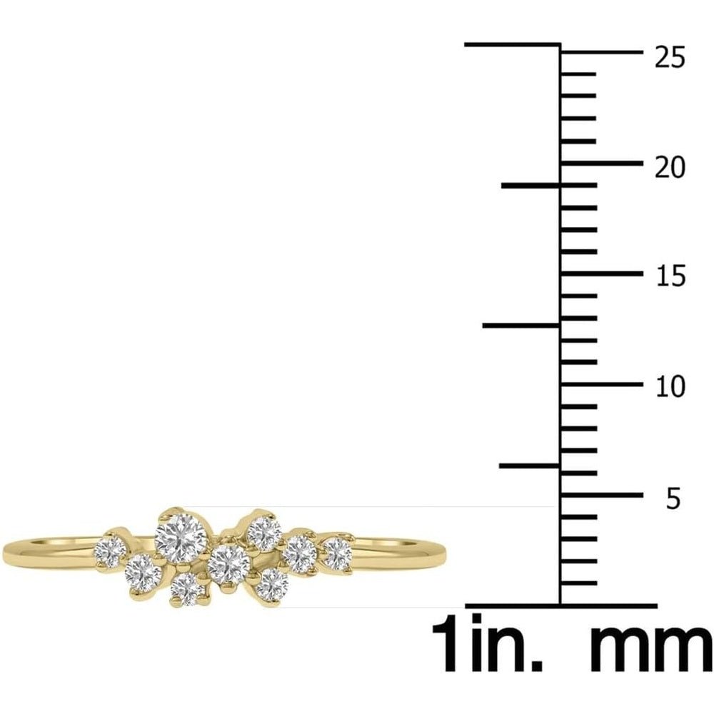 Lab Grown Diamond Cluster Ring in 14K White or Yellow Gold - Future Jewelry