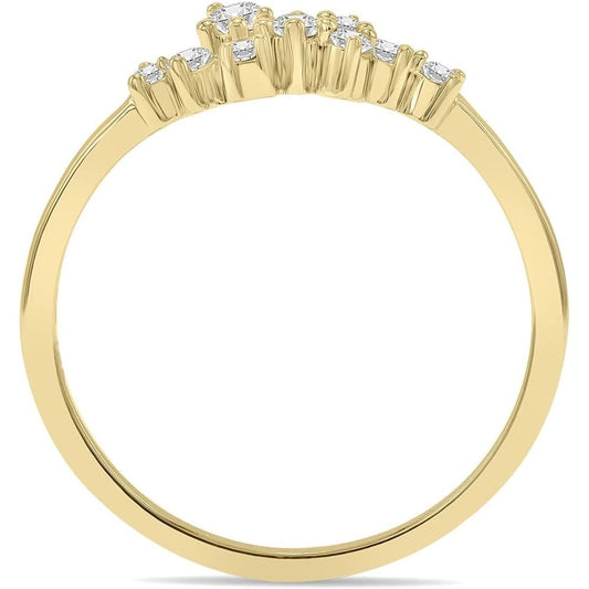 Lab Grown Diamond Cluster Ring in 14K White or Yellow Gold - Future Jewelry