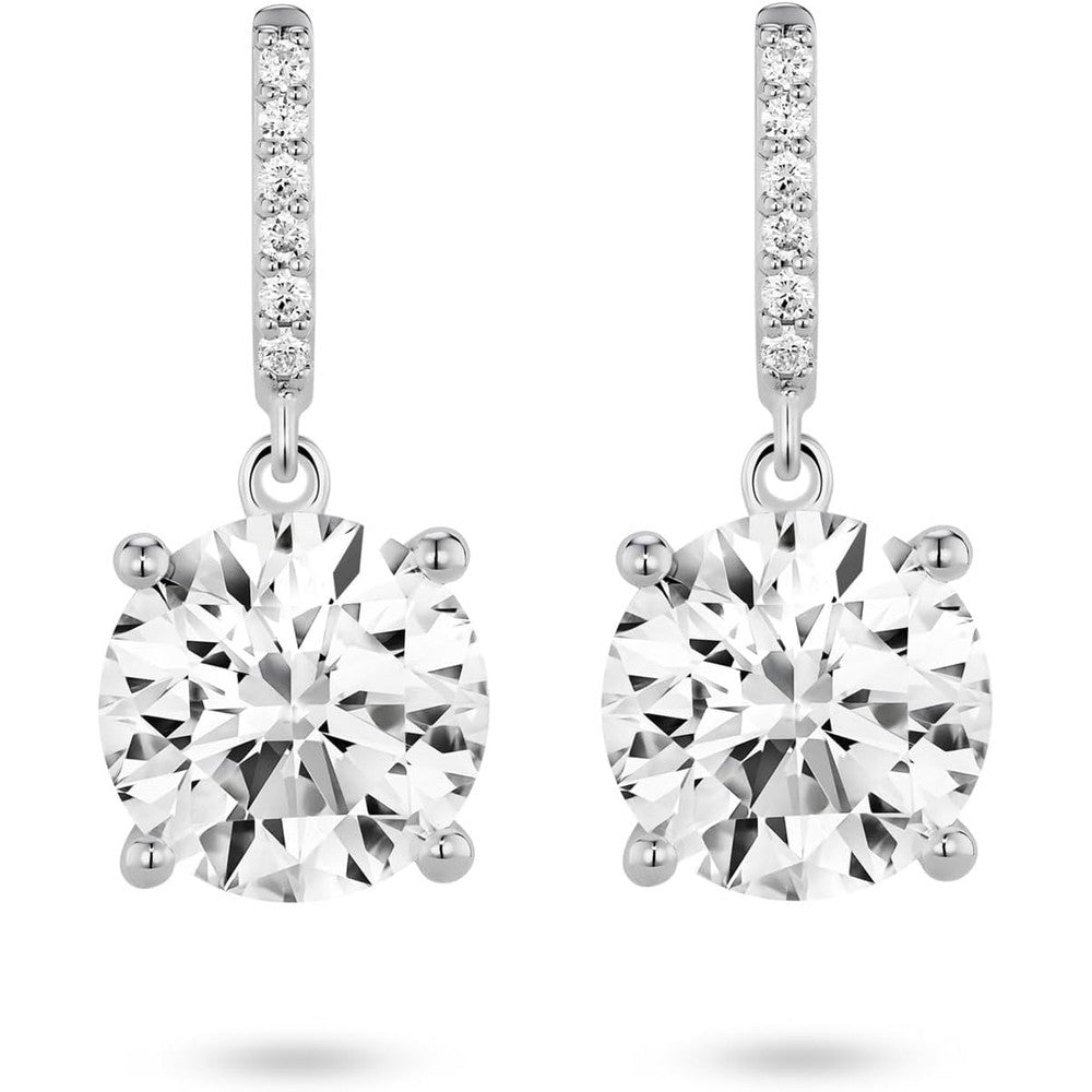Lab Grown Diamond Dangle Earrings in Sterling Silver - Future Jewelry