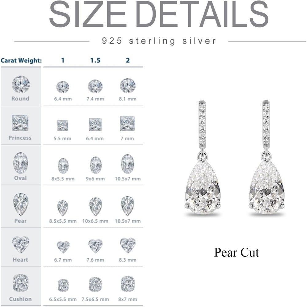 Lab Grown Diamond Dangle Earrings in Sterling Silver - Future Jewelry