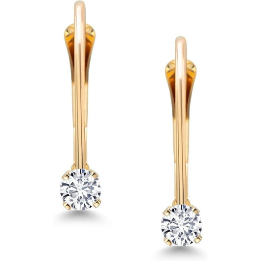 Lab Grown Diamond Drop Earrings in 14K Yellow Gold - Future Jewelry
