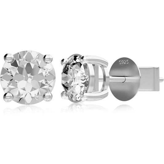 Lab Grown Diamond Earrings, Diamond Stud Earrings for Women 1 - 3 CT 18K White Gold Silver Earring for Men, Lab Grown Hypoallergenic Jewelry - Future Jewelry