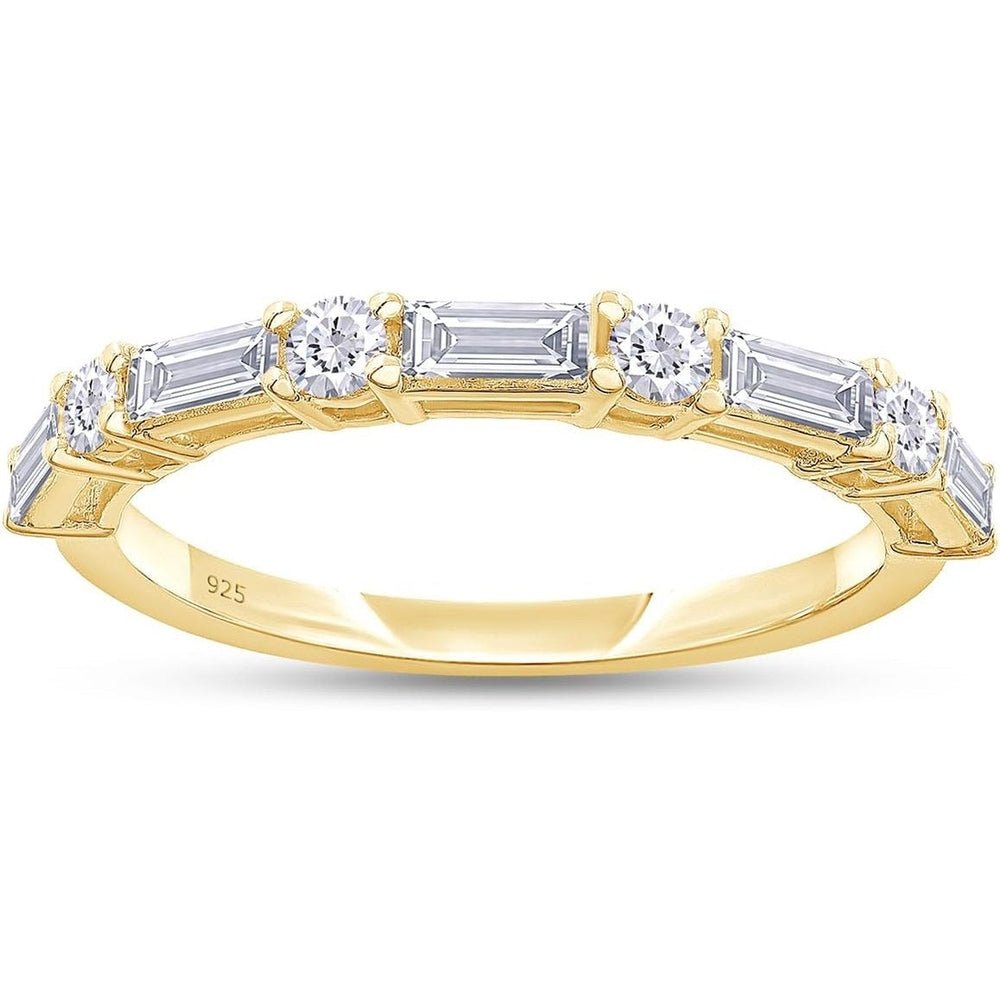 Lab Grown Diamond Half Eternity Ring in 14K Rose Gold - Future Jewelry