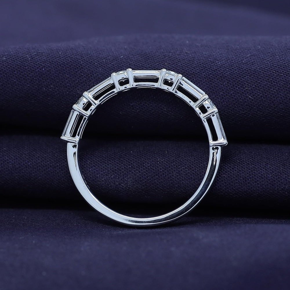 Lab Grown Diamond Half Eternity Ring in 14K Rose Gold - Future Jewelry