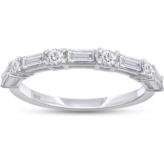 Lab Grown Diamond Half Eternity Ring in 14K Rose Gold - Future Jewelry