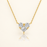 Lab Grown Diamond Heart Pendant Necklace, 18K Gold