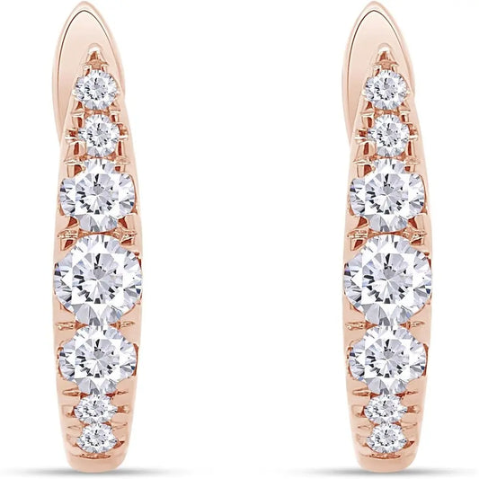 Lab Grown Diamond Hoop Earrings in 14K Gold for Women - Future Jewelry