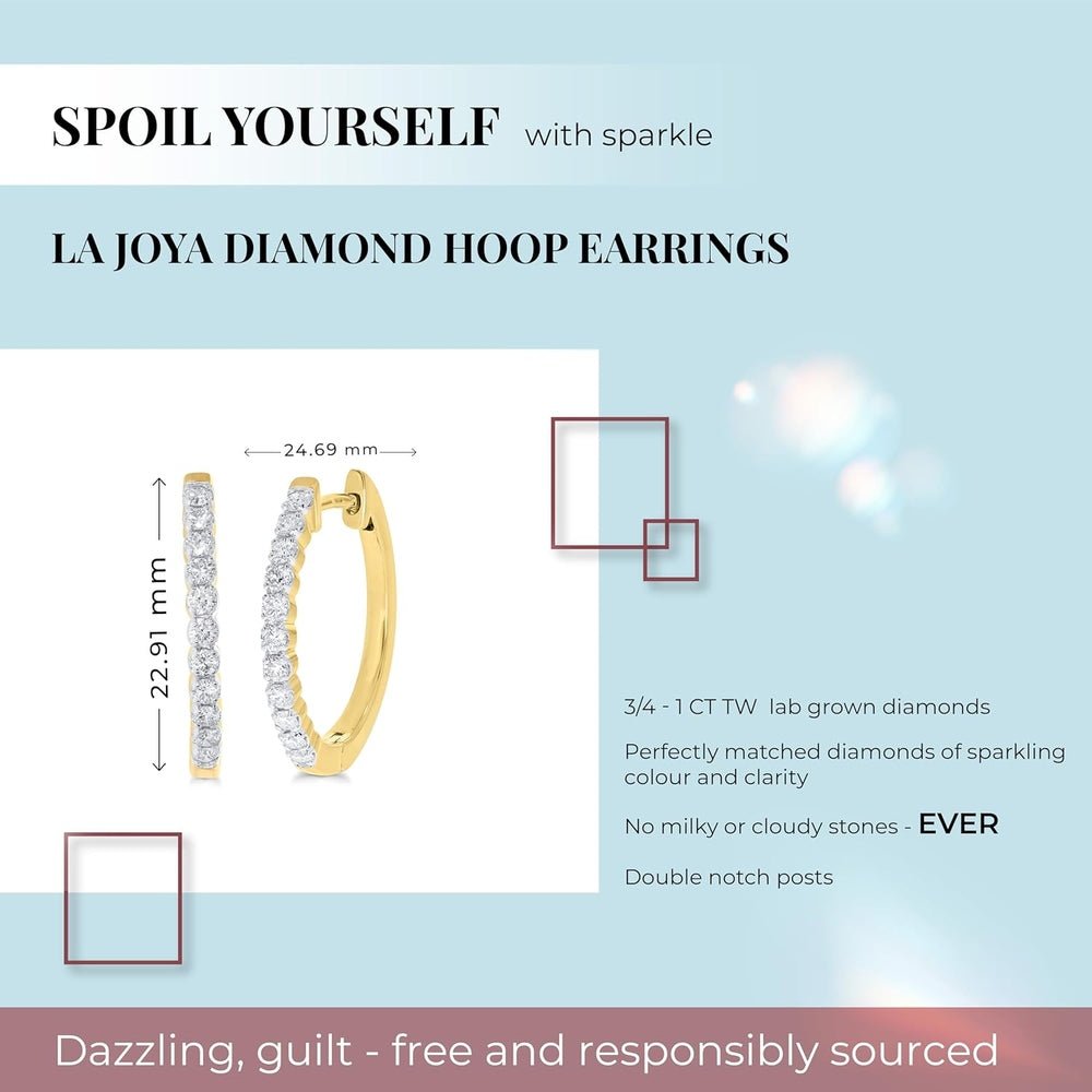 Lab Grown Diamond Hoop Earrings in Silver (3/4–2 Carat) - Future Jewelry