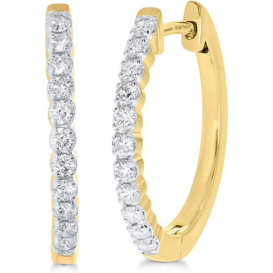 Lab Grown Diamond Hoop Earrings in Silver (3/4–2 Carat) - Future Jewelry