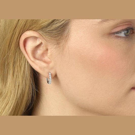 Lab Grown Diamond Huggie Earrings IGI Certified 10K Gold - Future Jewelry