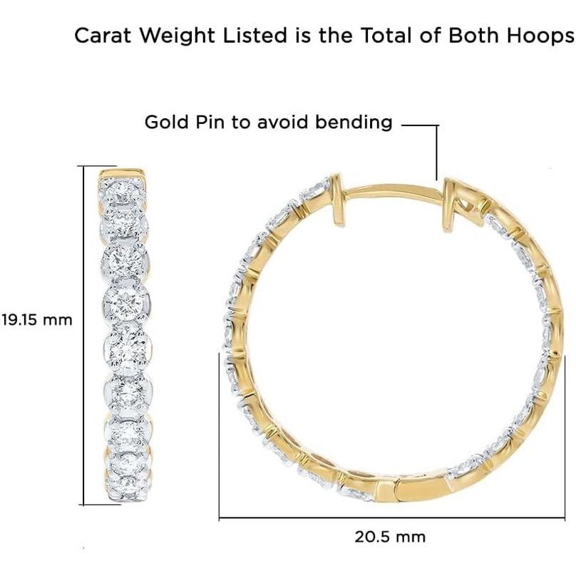 Lab Grown Diamond Inside - Out Hoop Earrings - Future Jewelry